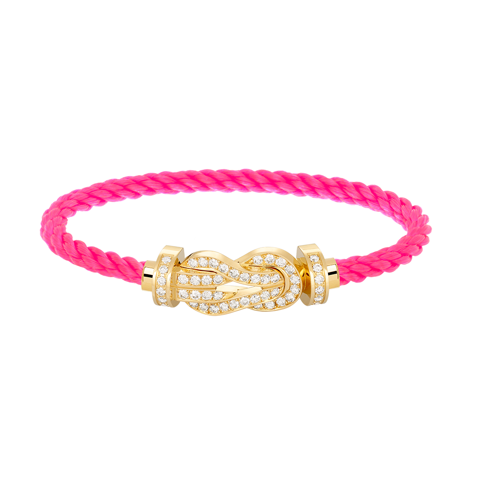 [Ornora Jewelry]CHANCE LARGE 8 FIGURE BUCKLE FULLDIAMOND BRACELET GOLD