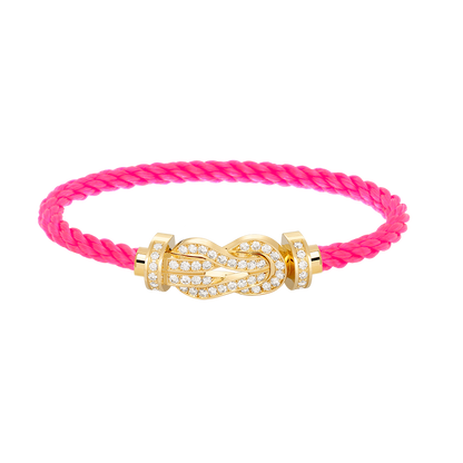[Ornora Jewelry]CHANCE LARGE 8 FIGURE BUCKLE FULLDIAMOND BRACELET GOLD