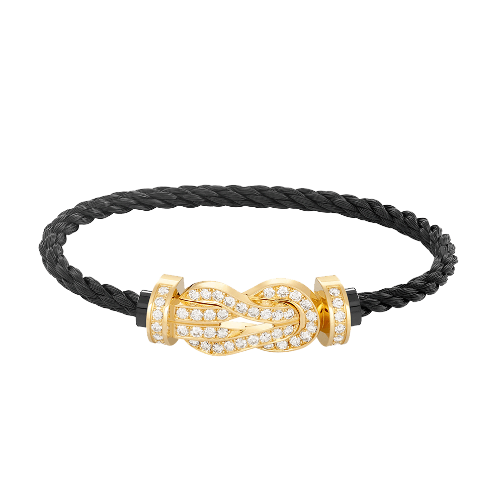 [Ornora Jewelry]CHANCE LARGE 8 FIGURE BUCKLE FULLDIAMOND BRACELET GOLD