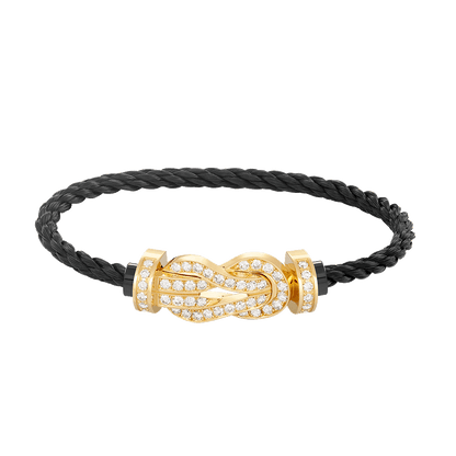 [Ornora Jewelry]CHANCE LARGE 8 FIGURE BUCKLE FULLDIAMOND BRACELET GOLD