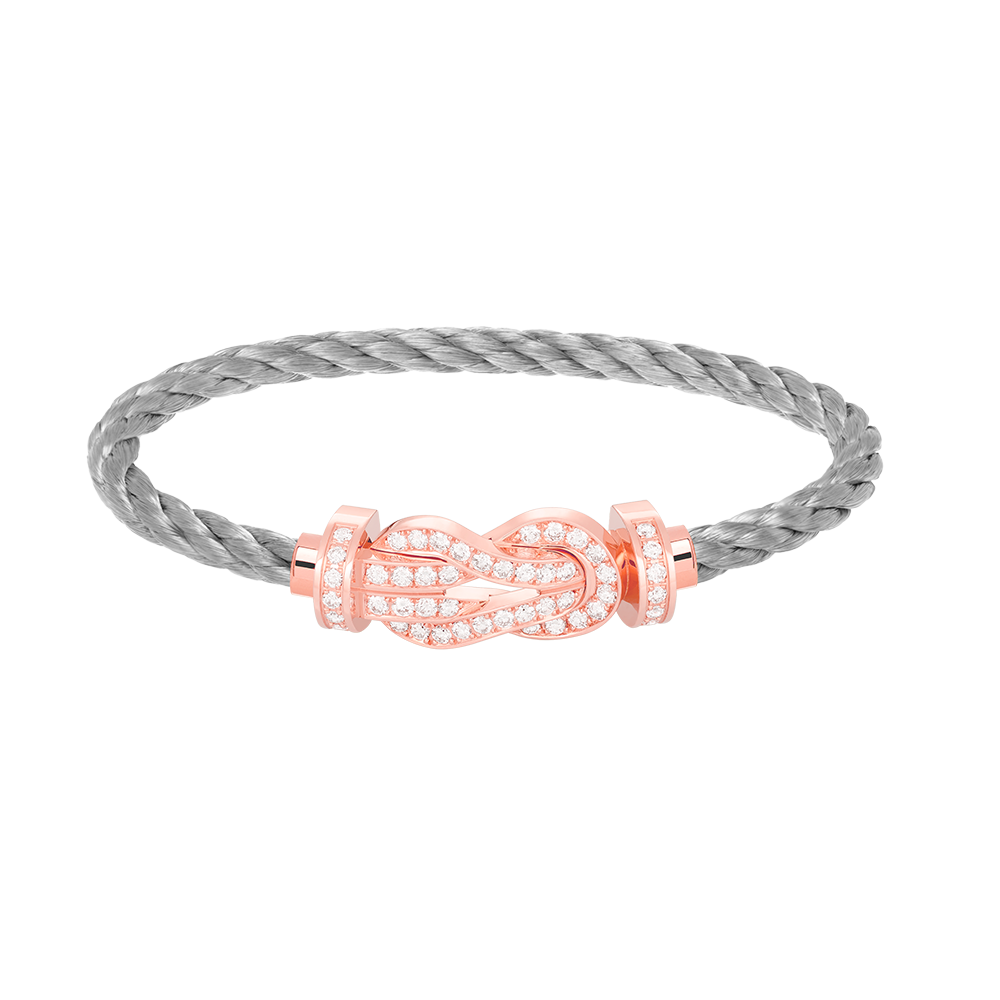 [Ornora Jewelry]CHANCE LARGE 8 FIGURE BUCKLE FULL DIAMOND BRACELET ROSE GOLD