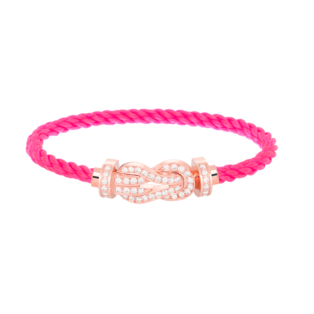 [Ornora Jewelry]CHANCE LARGE 8 FIGURE BUCKLE FULL DIAMOND BRACELET ROSE GOLD