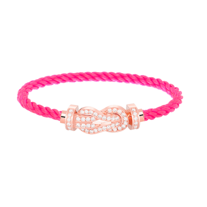 [Ornora Jewelry]CHANCE LARGE 8 FIGURE BUCKLE FULL DIAMOND BRACELET ROSE GOLD