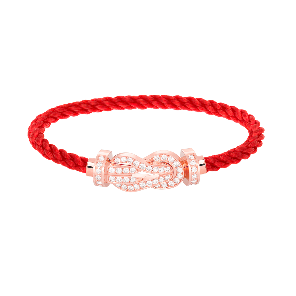 [Ornora Jewelry]CHANCE LARGE 8 FIGURE BUCKLE FULL DIAMOND BRACELET ROSE GOLD