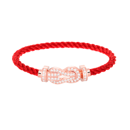 [Ornora Jewelry]CHANCE LARGE 8 FIGURE BUCKLE FULL DIAMOND BRACELET ROSE GOLD