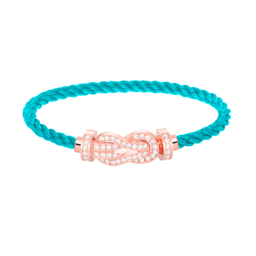 [Ornora Jewelry]CHANCE LARGE 8 FIGURE BUCKLE FULL DIAMOND BRACELET ROSE GOLD