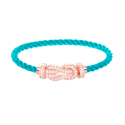 [Ornora Jewelry]CHANCE LARGE 8 FIGURE BUCKLE FULL DIAMOND BRACELET ROSE GOLD