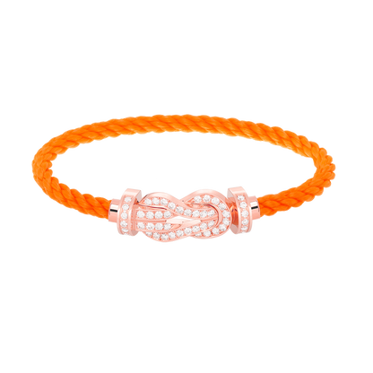 [Ornora Jewelry]CHANCE LARGE 8 FIGURE BUCKLE FULL DIAMOND BRACELET ROSE GOLD