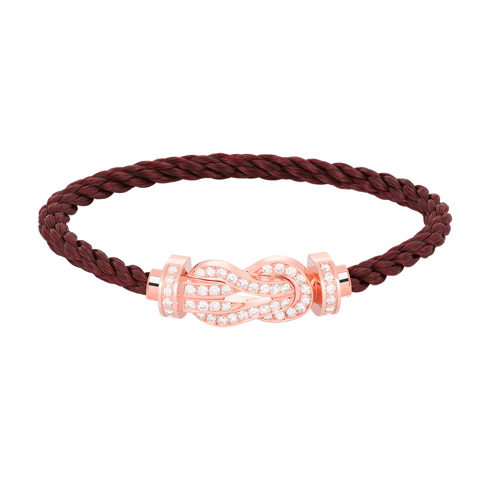 [Ornora Jewelry]CHANCE LARGE 8 FIGURE BUCKLE FULL DIAMOND BRACELET ROSE GOLD