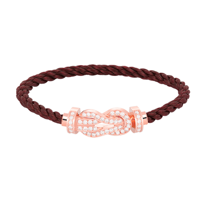 [Ornora Jewelry]CHANCE LARGE 8 FIGURE BUCKLE FULL DIAMOND BRACELET ROSE GOLD