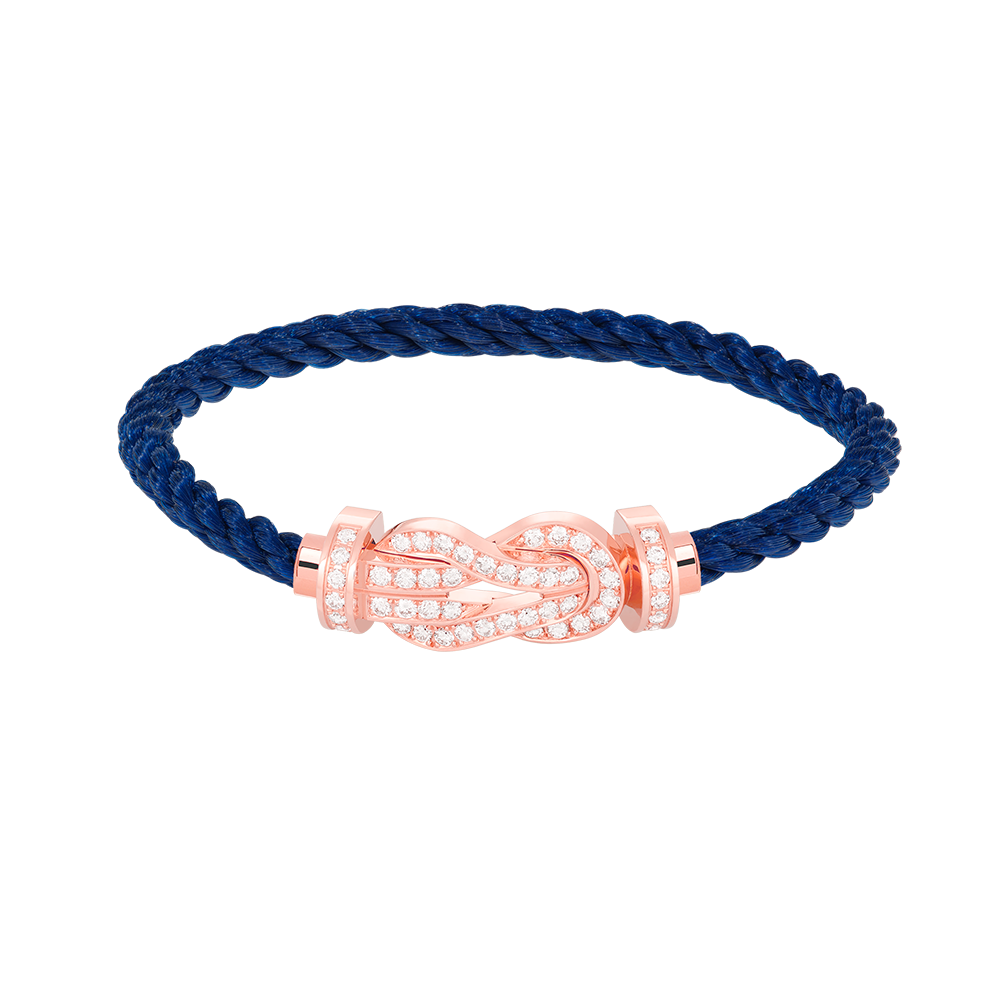 [Ornora Jewelry]CHANCE LARGE 8 FIGURE BUCKLE FULL DIAMOND BRACELET ROSE GOLD