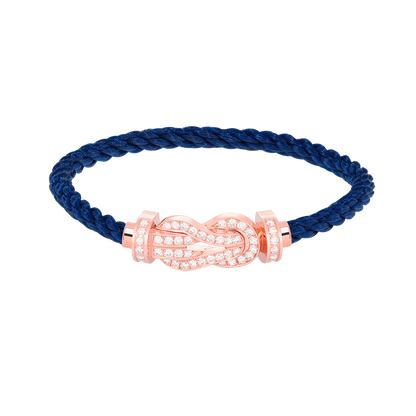 [Ornora Jewelry]CHANCE LARGE 8 FIGURE BUCKLE FULL DIAMOND BRACELET ROSE GOLD