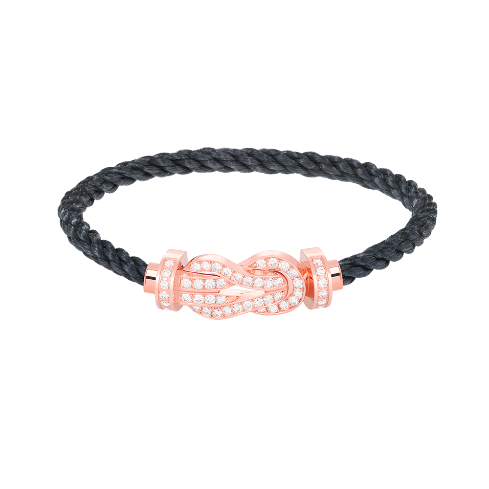 [Ornora Jewelry]CHANCE LARGE 8 FIGURE BUCKLE FULL DIAMOND BRACELET ROSE GOLD