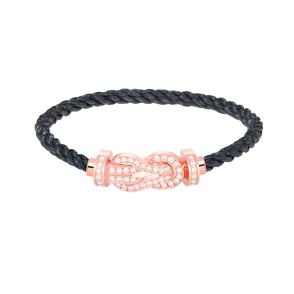 [Ornora Jewelry]CHANCE LARGE 8 FIGURE BUCKLE FULL DIAMOND BRACELET ROSE GOLD