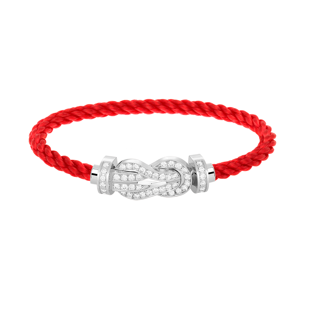 [Ornora Jewelry]CHANCE LARGE 8 FIGURE BUCKLE FULL DIAMOND BRACELET SILVER