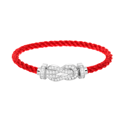 [Ornora Jewelry]CHANCE LARGE 8 FIGURE BUCKLE FULL DIAMOND BRACELET SILVER