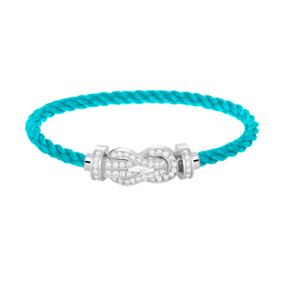[Ornora Jewelry]CHANCE LARGE 8 FIGURE BUCKLE FULL DIAMOND BRACELET SILVER