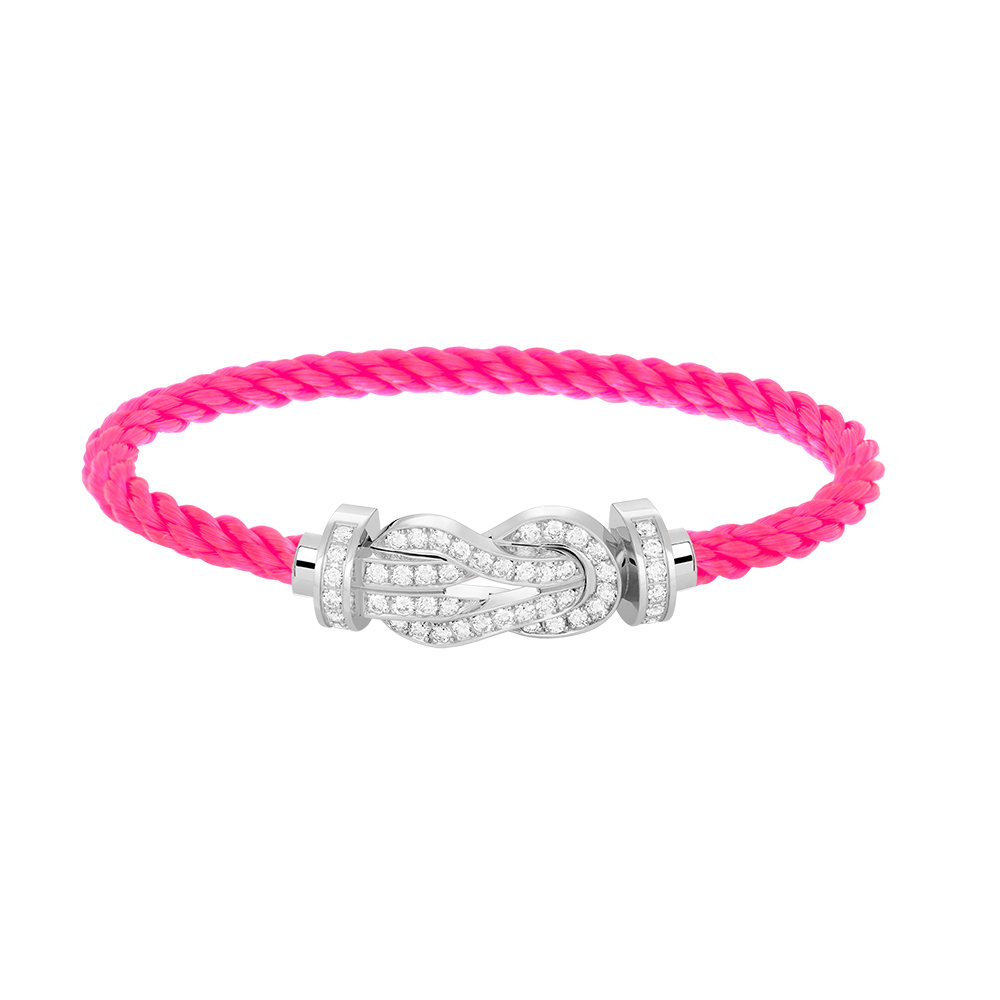 [Ornora Jewelry]CHANCE LARGE 8 FIGURE BUCKLE FULL DIAMOND BRACELET SILVER