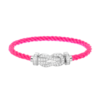 [Ornora Jewelry]CHANCE LARGE 8 FIGURE BUCKLE FULL DIAMOND BRACELET SILVER