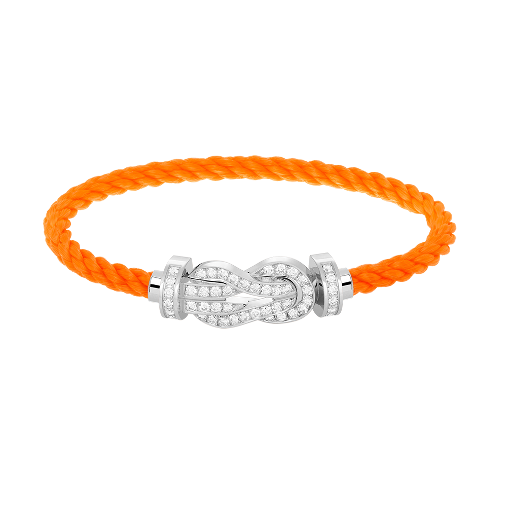 [Ornora Jewelry]CHANCE LARGE 8 FIGURE BUCKLE FULL DIAMOND BRACELET SILVER