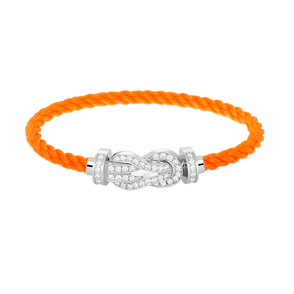 [Ornora Jewelry]CHANCE LARGE 8 FIGURE BUCKLE FULL DIAMOND BRACELET SILVER