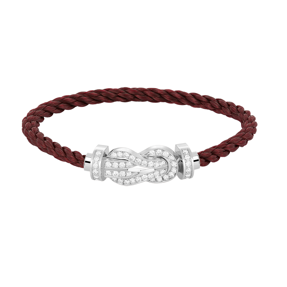 [Ornora Jewelry]CHANCE LARGE 8 FIGURE BUCKLE FULL DIAMOND BRACELET SILVER