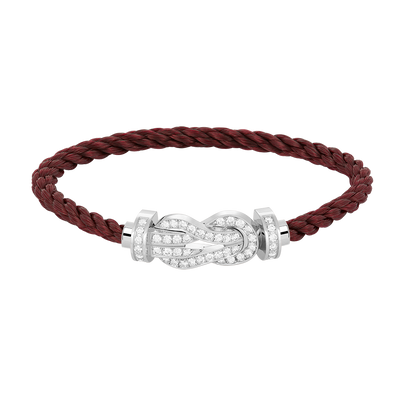 [Ornora Jewelry]CHANCE LARGE 8 FIGURE BUCKLE FULL DIAMOND BRACELET SILVER