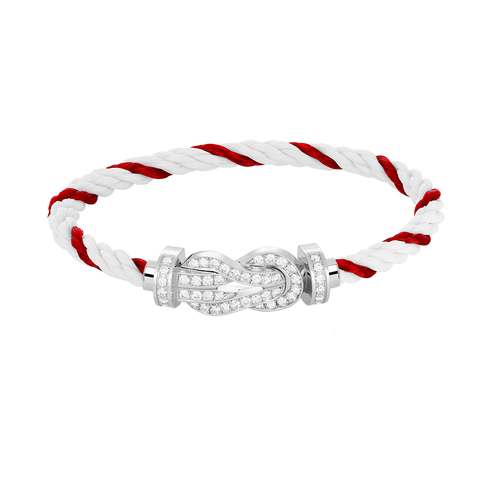 [Ornora Jewelry]CHANCE LARGE 8 FIGURE BUCKLE FULL DIAMOND BRACELET SILVER
