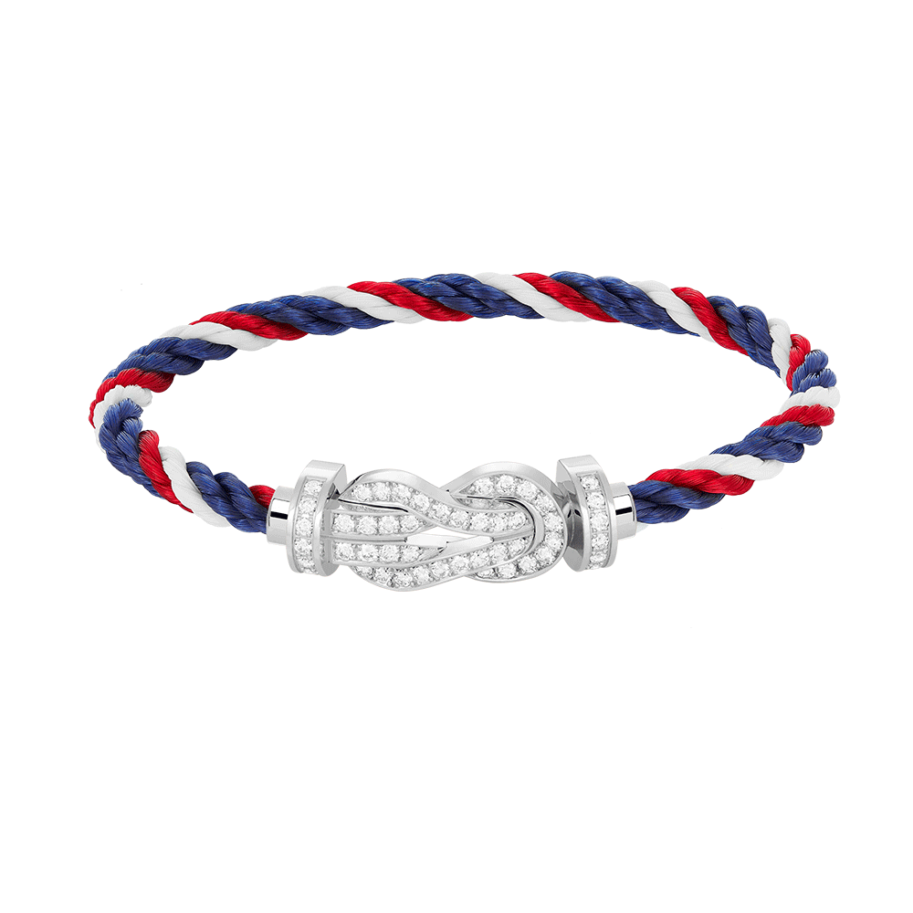 [Ornora Jewelry]CHANCE LARGE 8 FIGURE BUCKLE FULL DIAMOND BRACELET SILVER