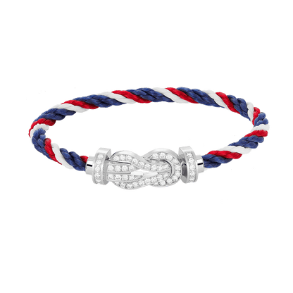 [Ornora Jewelry]CHANCE LARGE 8 FIGURE BUCKLE FULL DIAMOND BRACELET SILVER