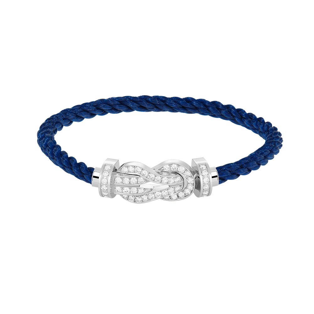 [Ornora Jewelry]CHANCE LARGE 8 FIGURE BUCKLE FULL DIAMOND BRACELET SILVER