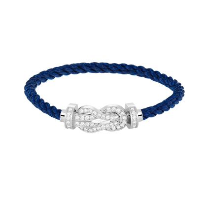 [Ornora Jewelry]CHANCE LARGE 8 FIGURE BUCKLE FULL DIAMOND BRACELET SILVER