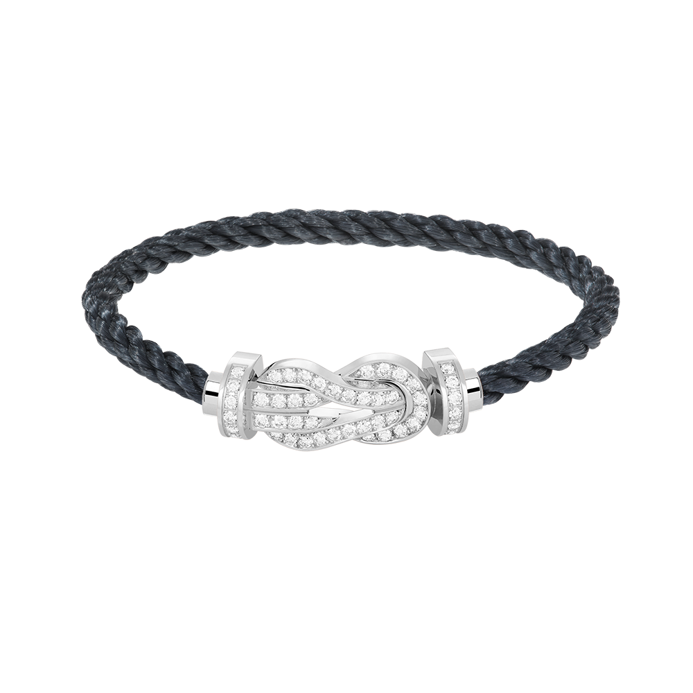 [Ornora Jewelry]CHANCE LARGE 8 FIGURE BUCKLE FULL DIAMOND BRACELET SILVER