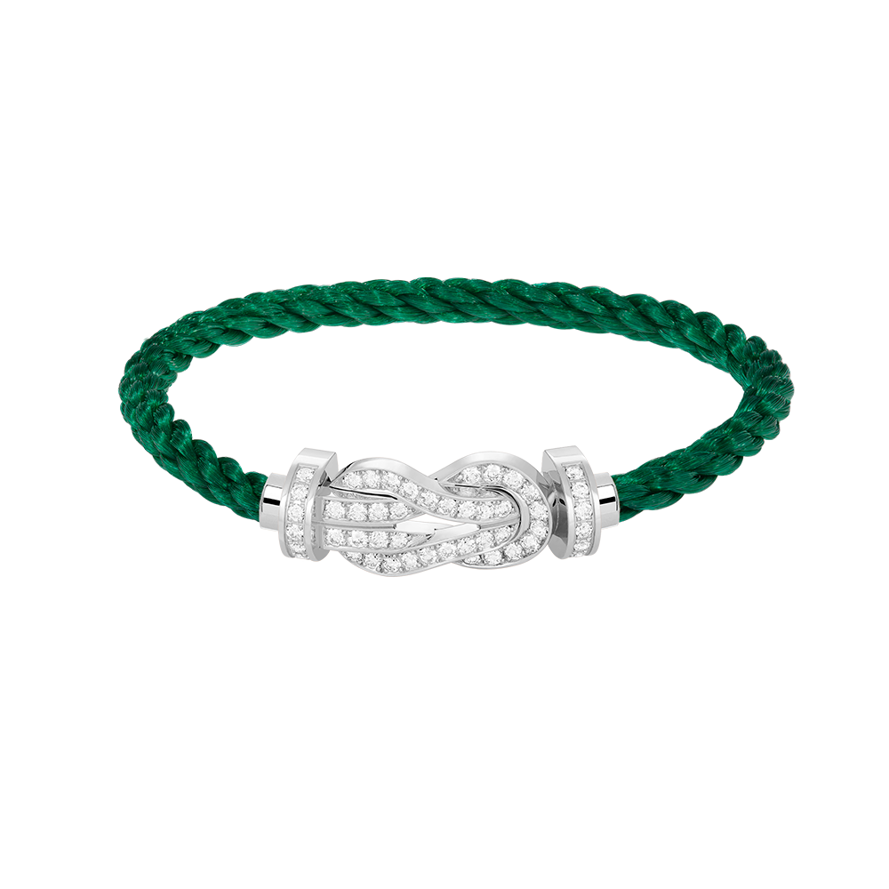 [Ornora Jewelry]CHANCE LARGE 8 FIGURE BUCKLE FULL DIAMOND BRACELET SILVER
