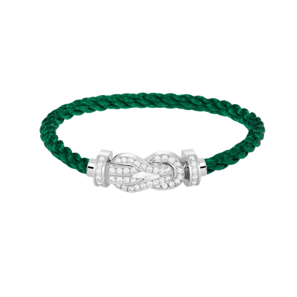 [Ornora Jewelry]CHANCE LARGE 8 FIGURE BUCKLE FULL DIAMOND BRACELET SILVER