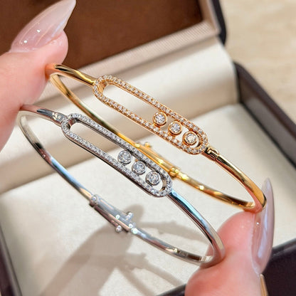 [Ornora Jewelry]Move Pavé Diamond Bangle Bracelet M