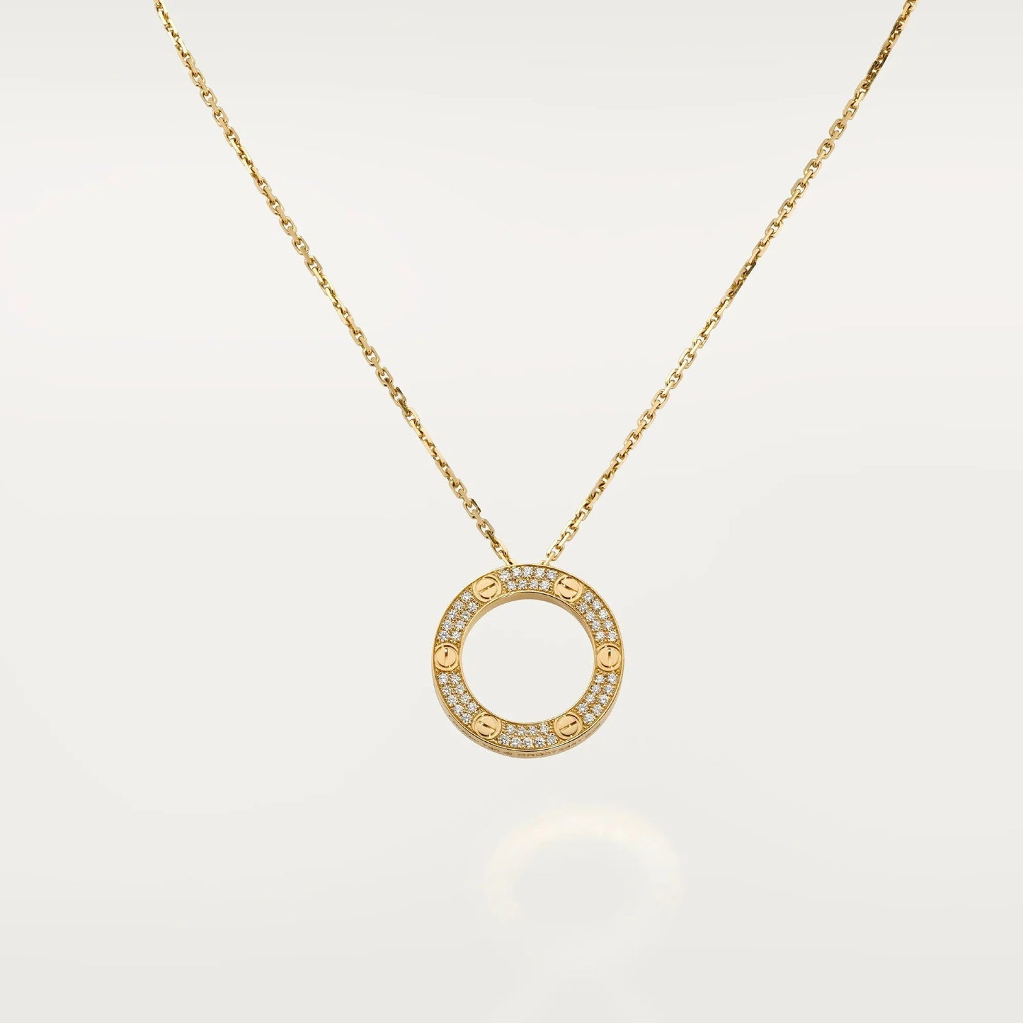 [Ornora Jewelry]LOVE NECKLACE 16MM  FULL DIAMOND