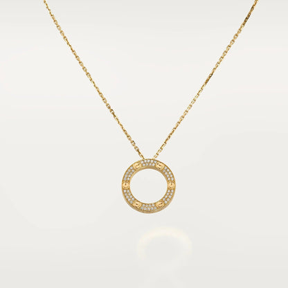 [Ornora Jewelry]LOVE NECKLACE 16MM  FULL DIAMOND