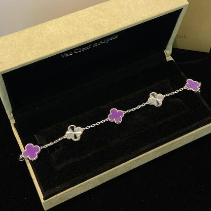[Ornora Jewelry] CLOVER 5 MOTIF VIOLET BRACELET COLLECTION