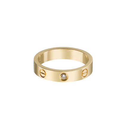 [Ornora Jewelry]LOVE 4MM 1 DIAMOND RING
