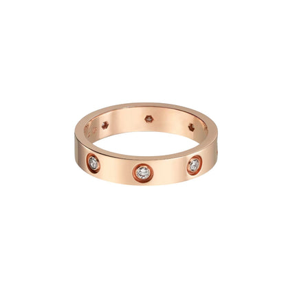 [Ornora Jewelry]LOVE 4MM 8 DIAMOND RING