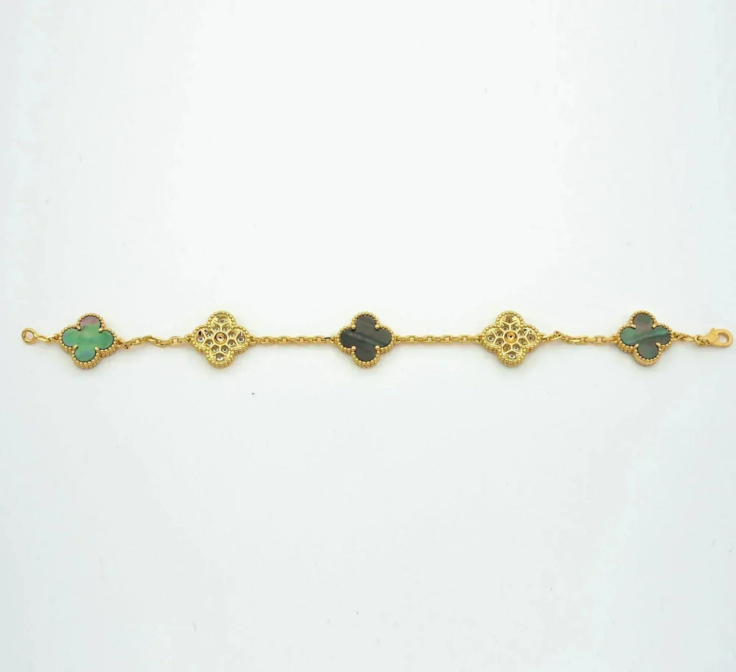 [Ornora Jewelry] CLOVER 5 MOTIF GRAY MOP BRACELET COLLECTION