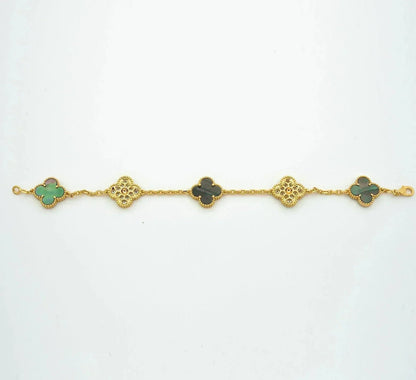 [Ornora Jewelry] CLOVER 5 MOTIF GRAY MOP BRACELET COLLECTION