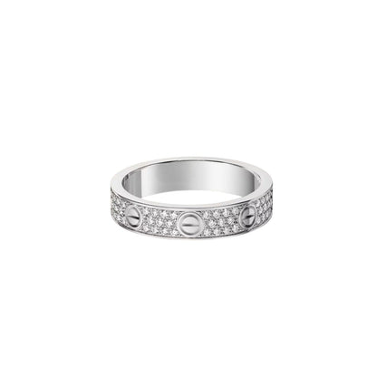 [Ornora Jewelry]LOVE RING 4.0MM DIAMOND PAVED