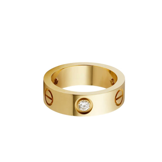 [Ornora Jewelry]LOVE 5.5MM 3 DIAMOND RING