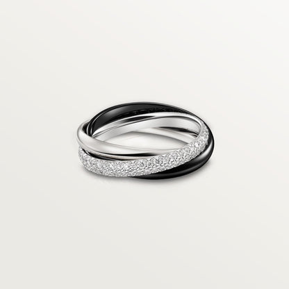 [Ornora Jewelry]TRINITY 3.2MM RING BLACK CERAMIC