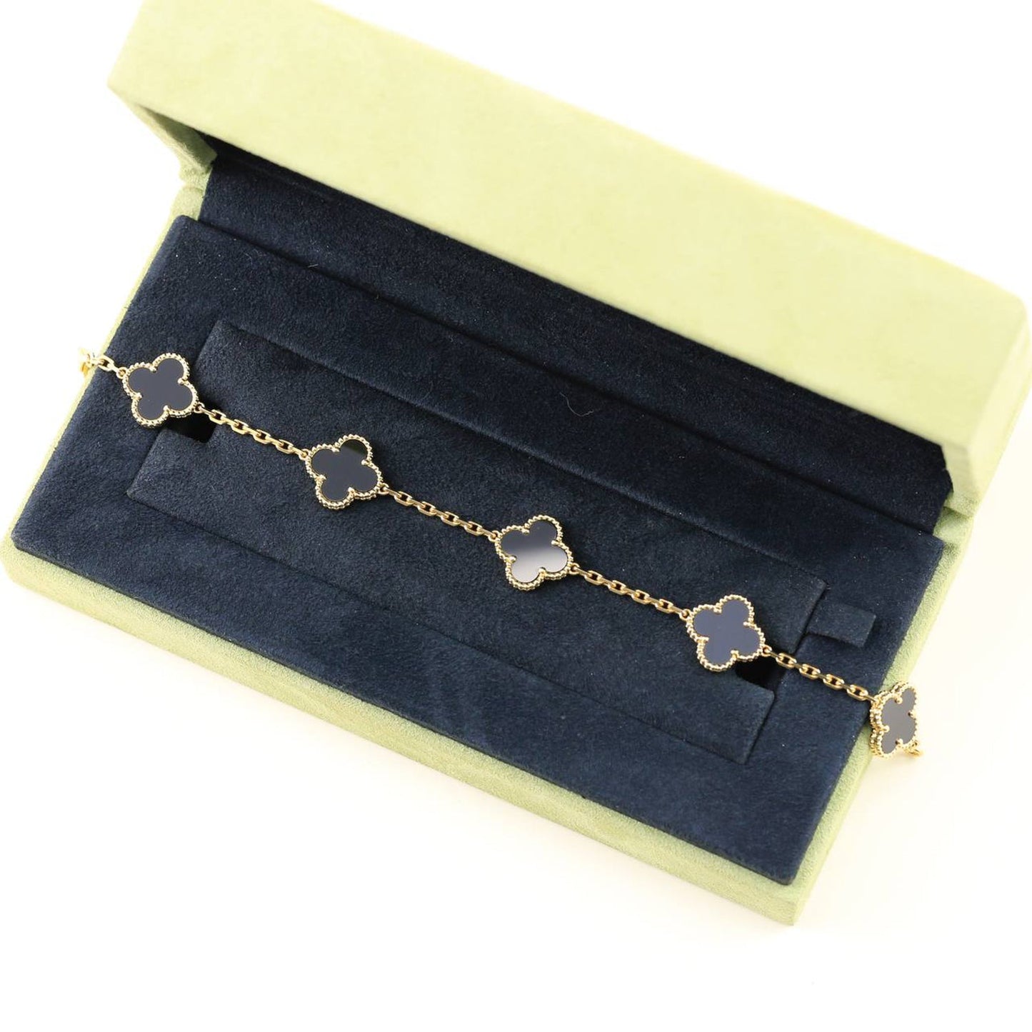 [Ornora Jewelry] CLOVER 5 MOTIF ONYXS BRACELET COLLECTION