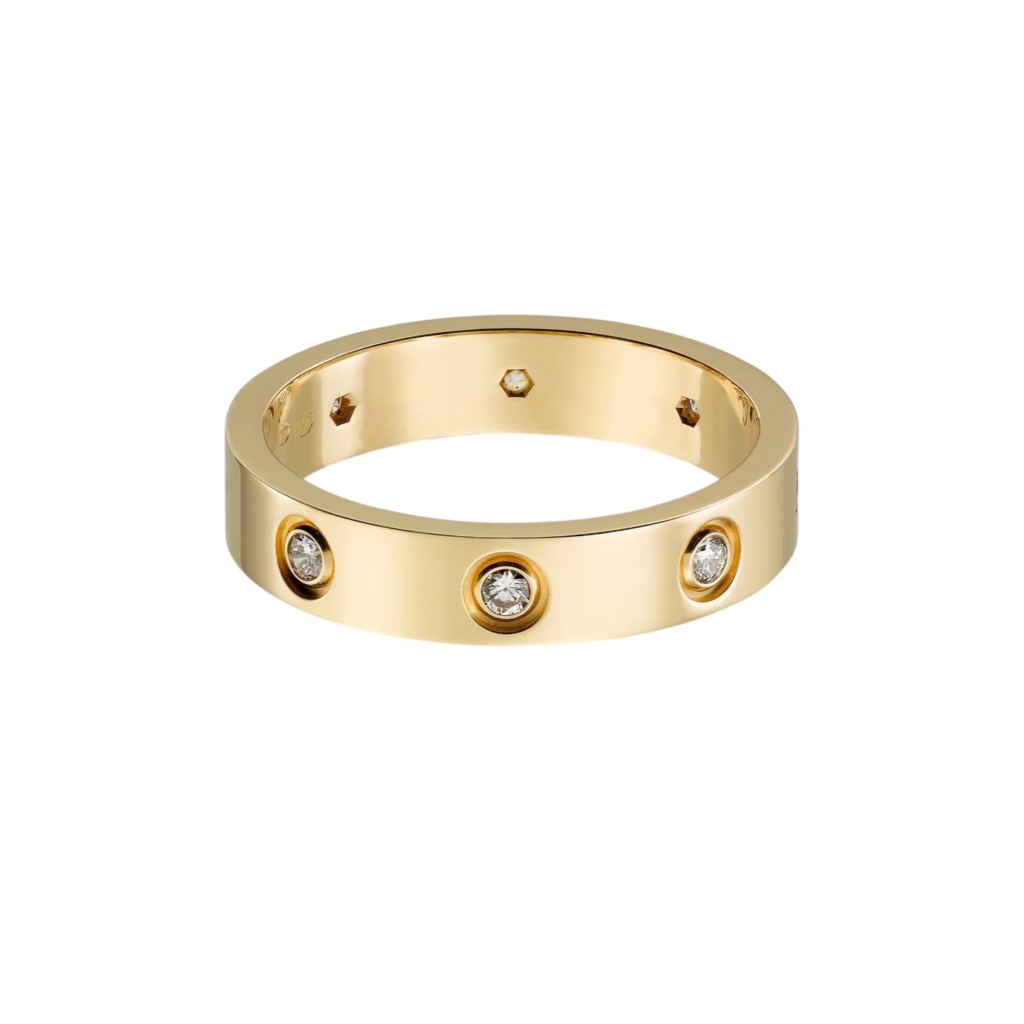[Ornora Jewelry]LOVE 4MM 8 DIAMOND RING
