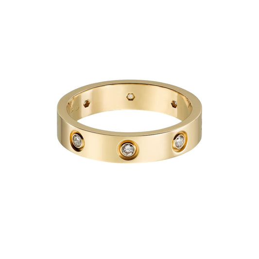 [Ornora Jewelry]LOVE 4MM 8 DIAMOND RING