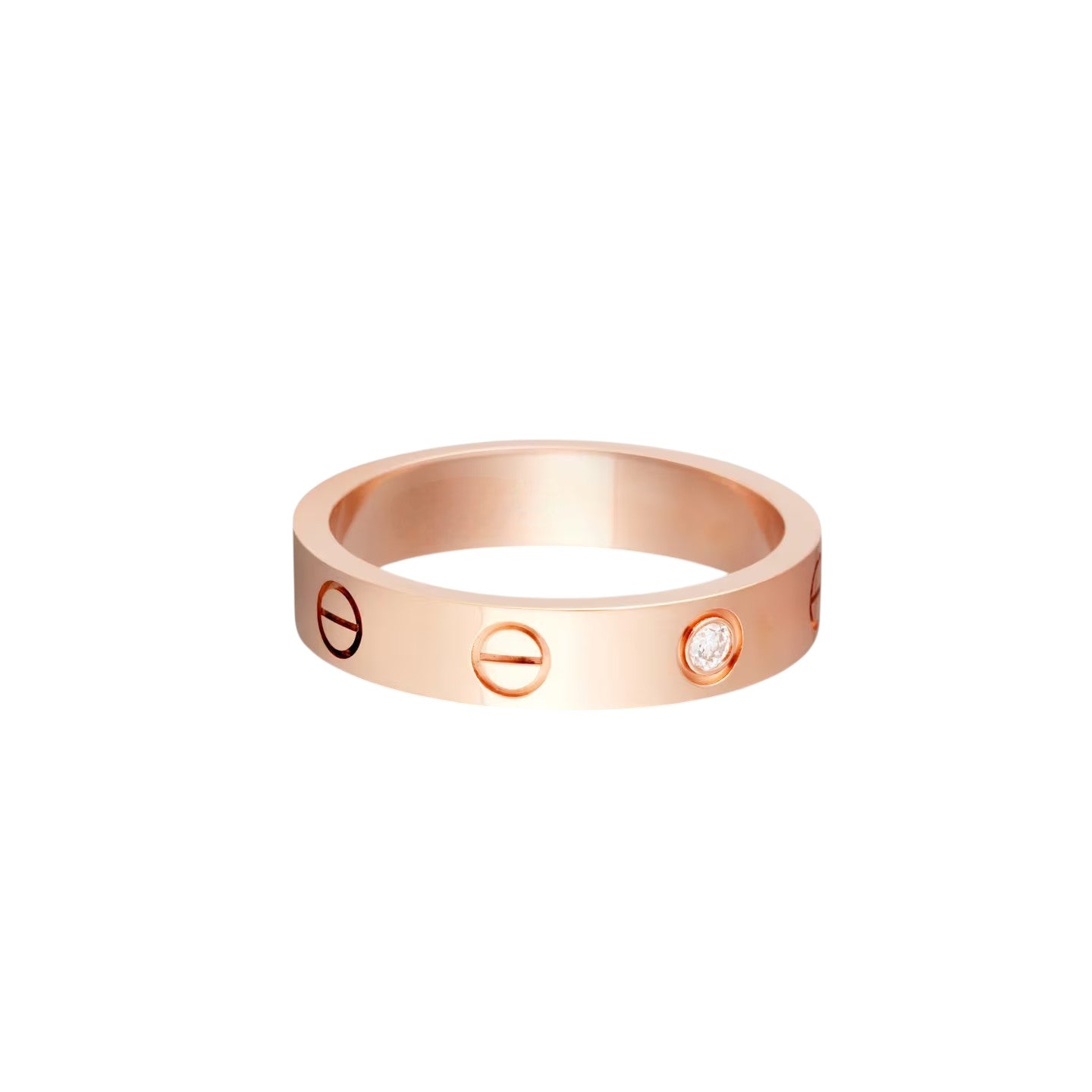 [Ornora Jewelry]LOVE 4MM 1 DIAMOND RING
